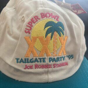 Vintage Super Bowl XXIX Tailgate Party Hat – NWT 1995 Joe Robbie Stadium
